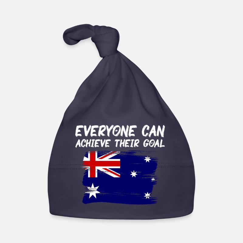 Drapeau de l’Australie sous le drapeau australien Bonnet bio Bébé