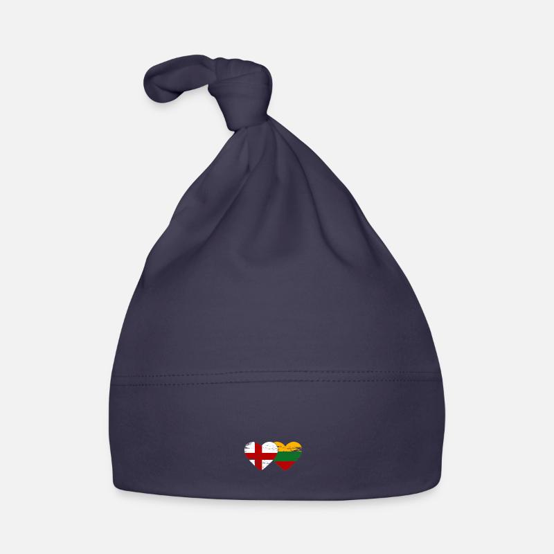 Angleterre Lituanie drapeau forme de coeur utilisé Bonnet bio Bébé