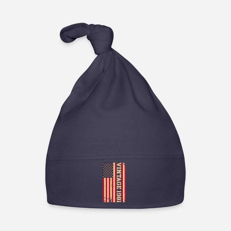 Millésime 1981 Drapeau des États-Unis Bonnet bio Bébé