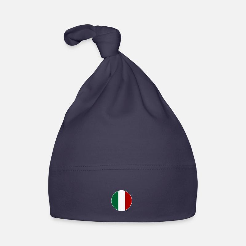 Drapeau de l'Italie rond Bonnet bio Bébé