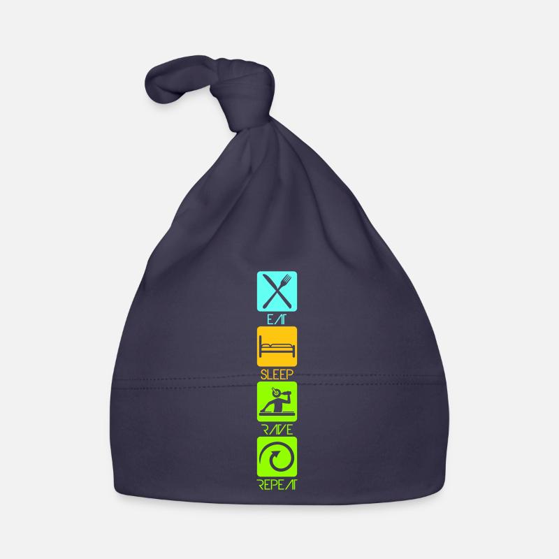 Manger dormir rave répéter nourriture sommeil corbeau disant Bonnet bio Bébé