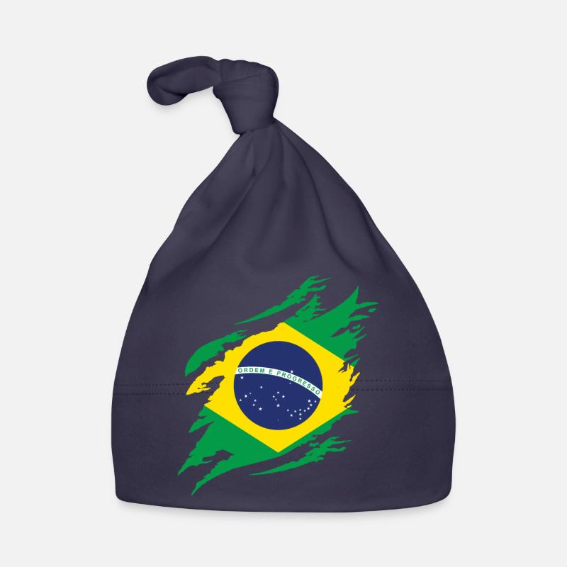 Brésil Drapeau Brésilien Drapeau Amérique du Sud Bonnet bio Bébé