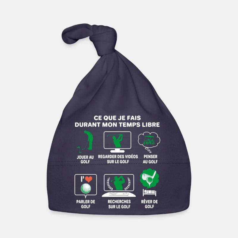 Golf passion joueur de golf temps libre Bonnet bio Bébé