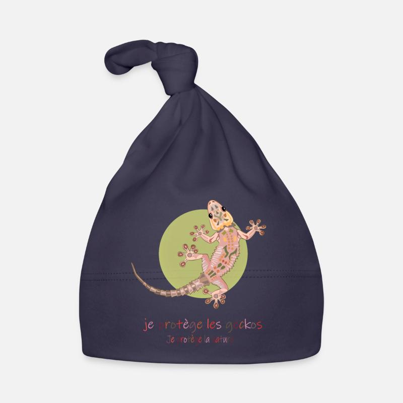 gecko protection - Bonnet bio Bébé - marine