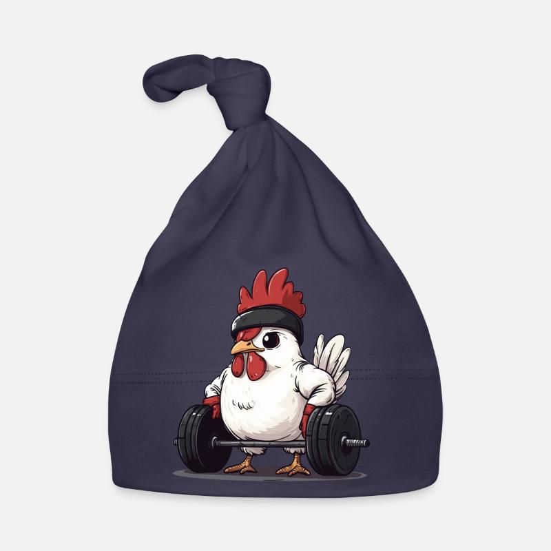 Deadlifting chicken Organic Baby Cap