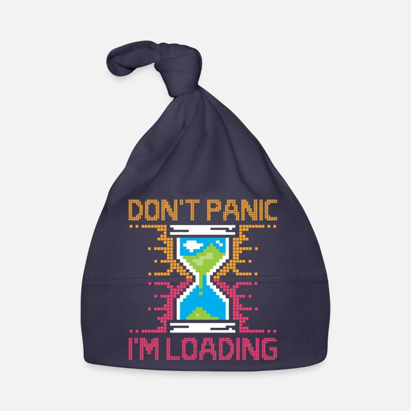 Don't Panic – Pixel Loading Hourglass Organic Baby Cap