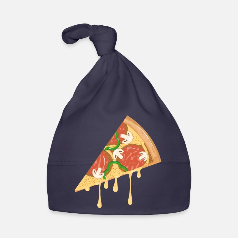 Pizza slice drawn in classic look Organic Baby Cap