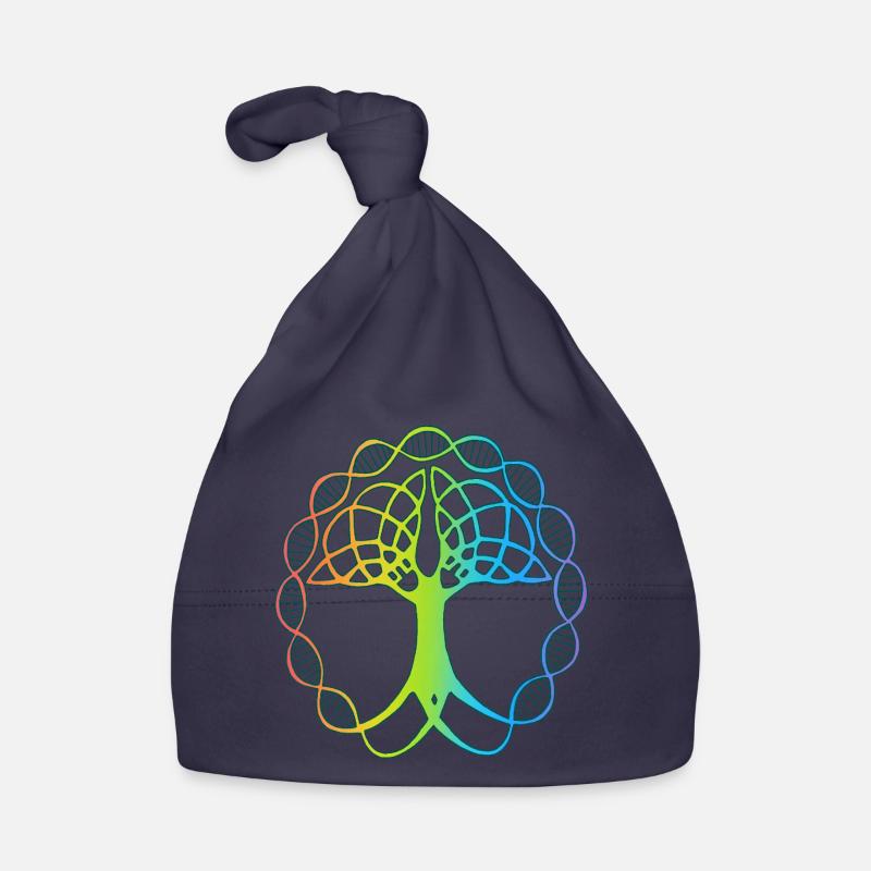Strange multicolored tree Organic Baby Cap