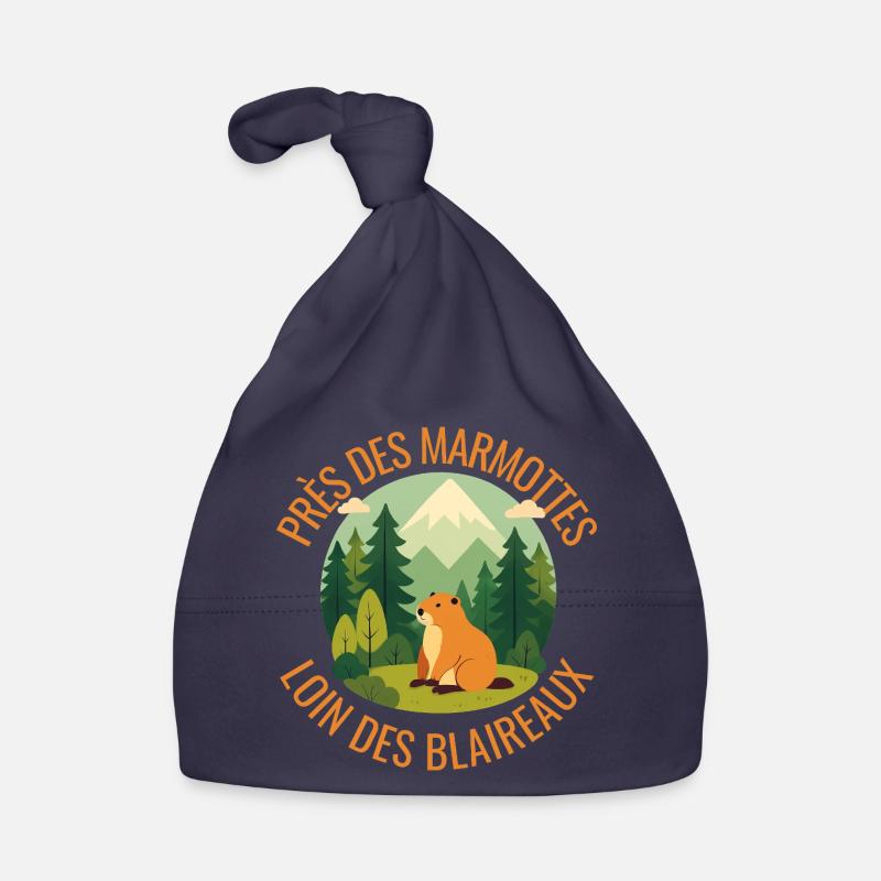Marmotte Alpine en Forêt Bonnet bio Bébé