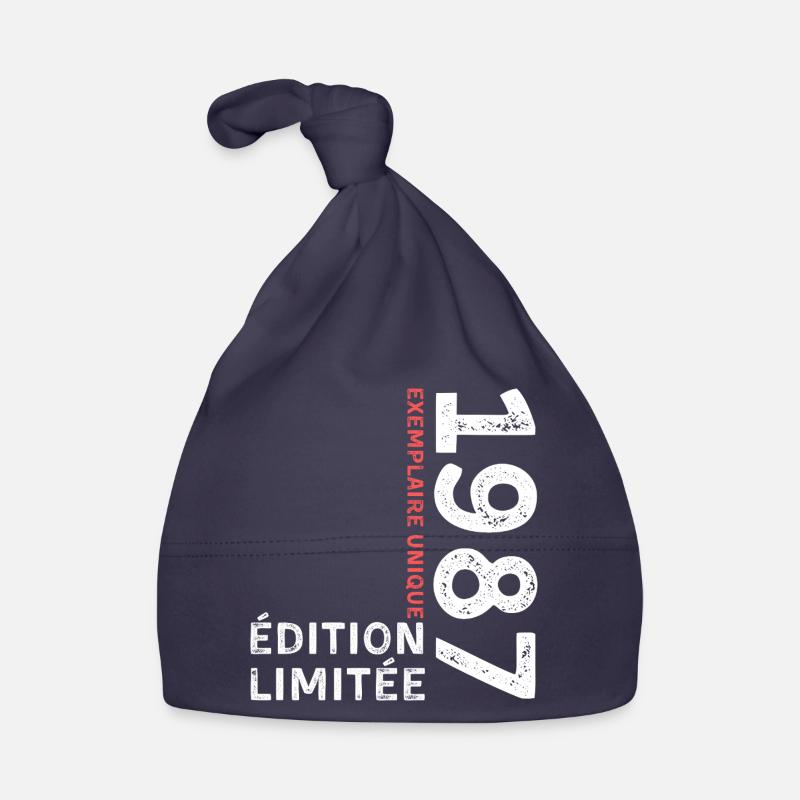 1987 vintage typographic style Organic Baby Cap