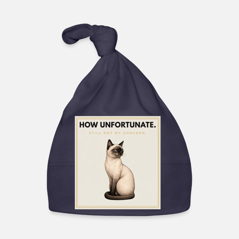 HOW UNFORTUNATE. Noble Cat Sarcastic Meme Design Organic Baby Cap