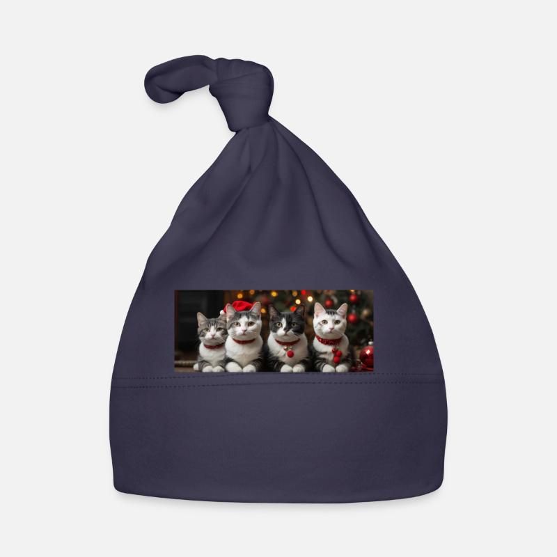 Weihnachtskätzchen Baby Bio-Mütze