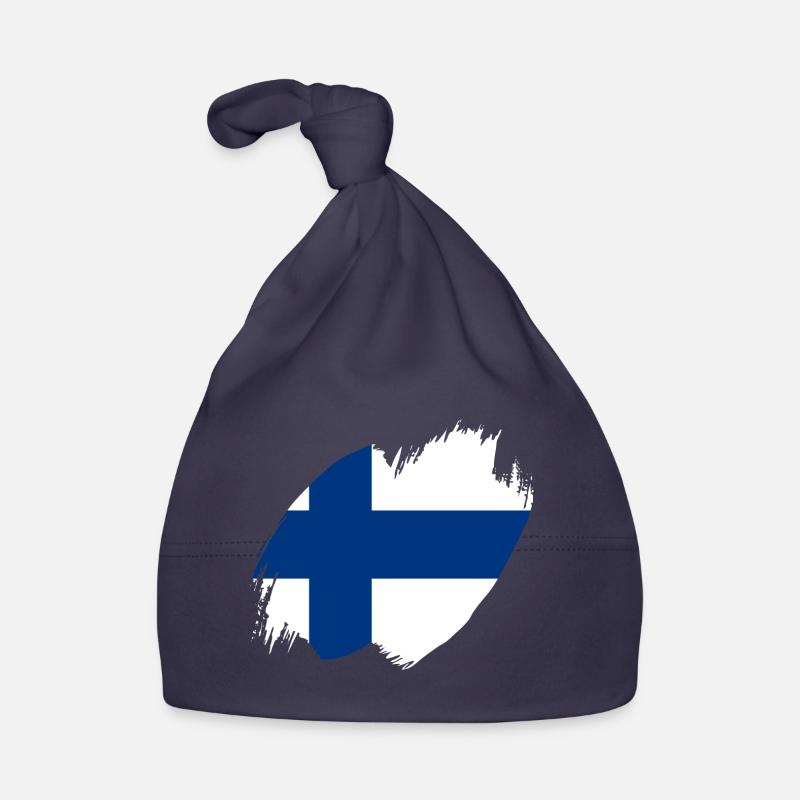 Drapeau finlandais Suomi Drapeau finlandais Look utilisé Bonnet bio Bébé