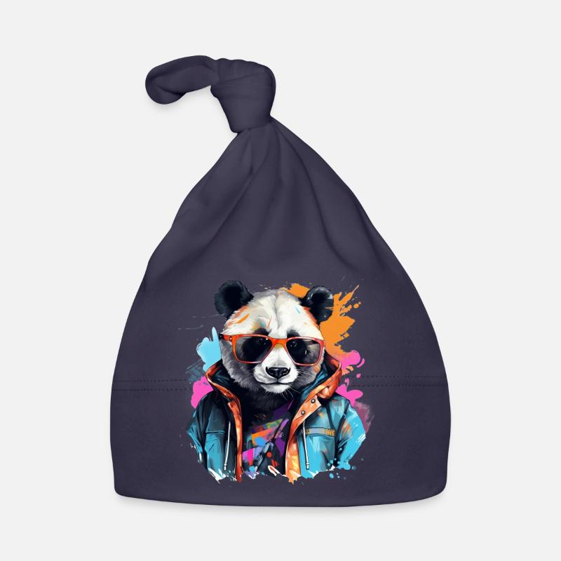 Rogue Panda. Design im Graffiti-Stil. Baby Bio-Mütze