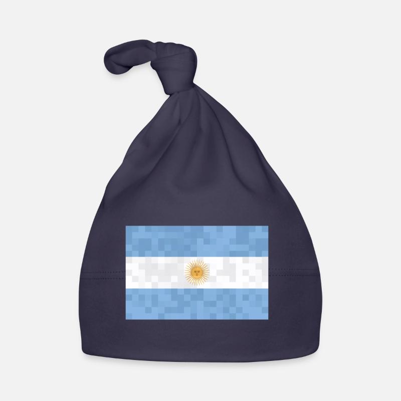 Drapeau de l’Argentine Amérique du Sud Drapeau argentin - Bonnet bio Bébé - marine