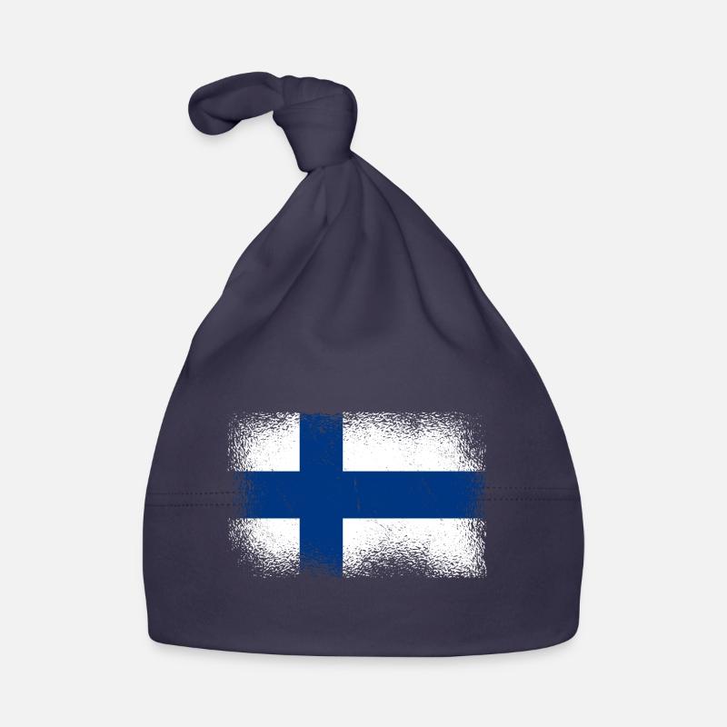 Drapeau de la Finlande Suomi Drapeau finlandais Aspect utilisé Bonnet bio Bébé