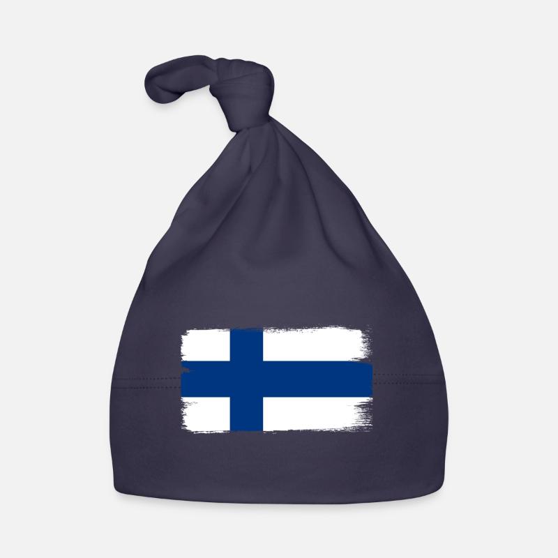 Drapeau de la Finlande Suomi Drapeau finlandais Aspect utilisé Bonnet bio Bébé