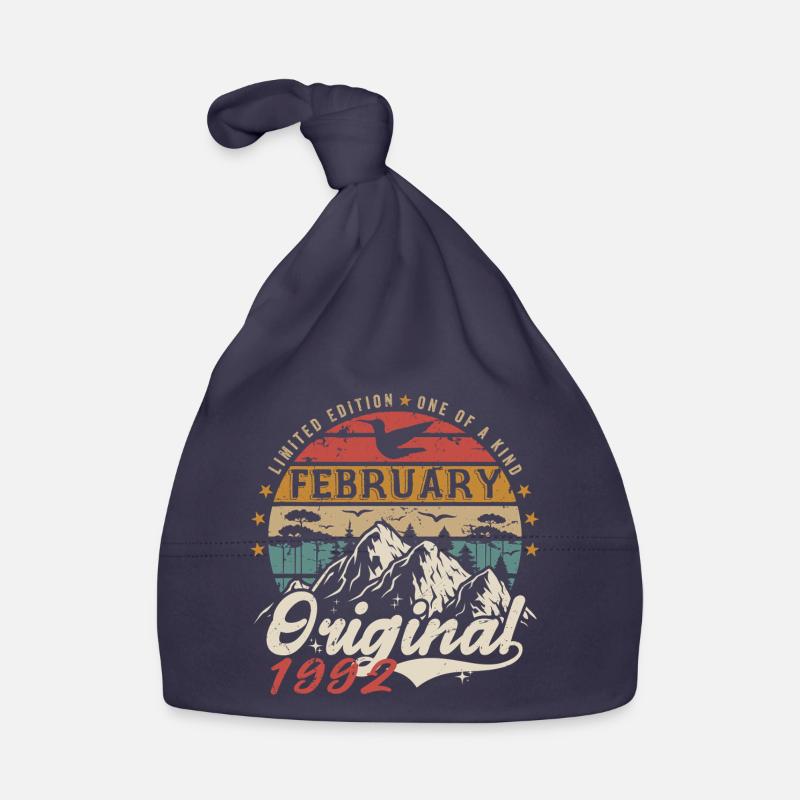 33rd Birthday Gift Born In February 1992 Organic Baby Cap