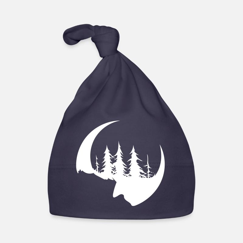 Dark forest face and sickle Organic Baby Cap