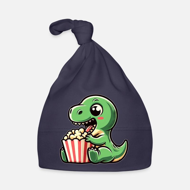 Dino avec pop-corn, carnaval au cinéma Bonnet bio Bébé