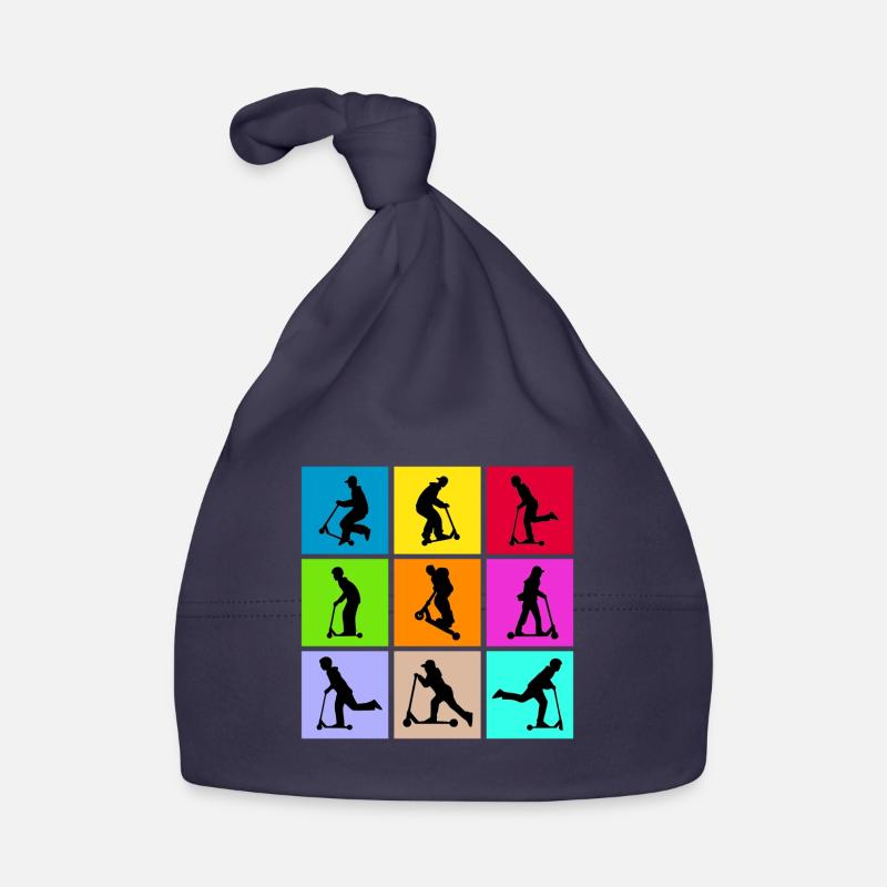 trottinette freestyle - Bonnet bio Bébé - marine