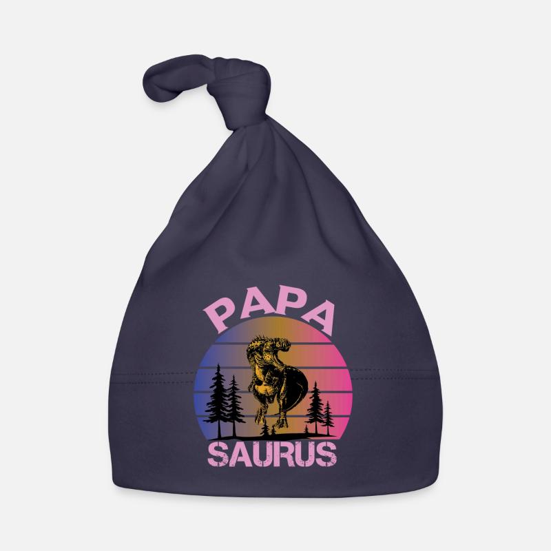 Papasaurus Vatertag Dinosaurier T-Rex Geschenkidee Baby Bio-Mütze