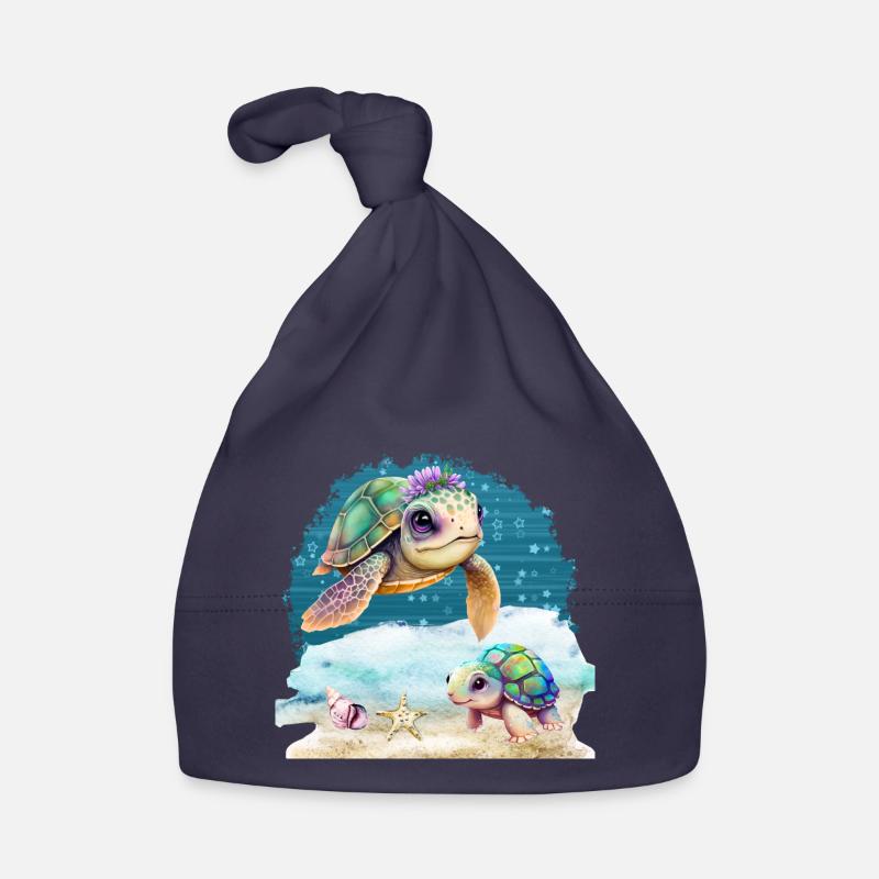Conception de tortues marines - Bonnet bio Bébé - marine