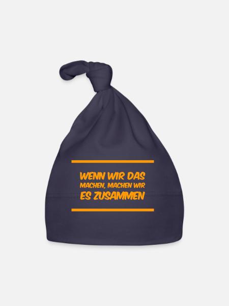 nur mit dir - Baby Bio-Mütze - Navy - Vorne