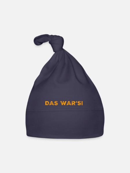 das war's - Baby Bio-Mütze - Navy - Vorne