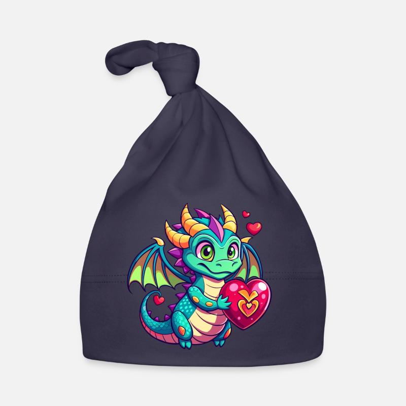 Farbenfroher Drache Baby Bio-Mütze