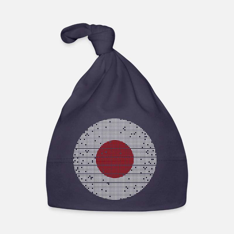 Drapeau du Japon utilisé Look Nihon Drapeau japonais - Bonnet bio Bébé - marine