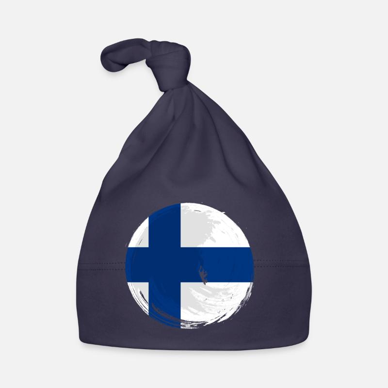 Drapeau finlandais Suomi Drapeau finlandais Look utilisé Bonnet bio Bébé