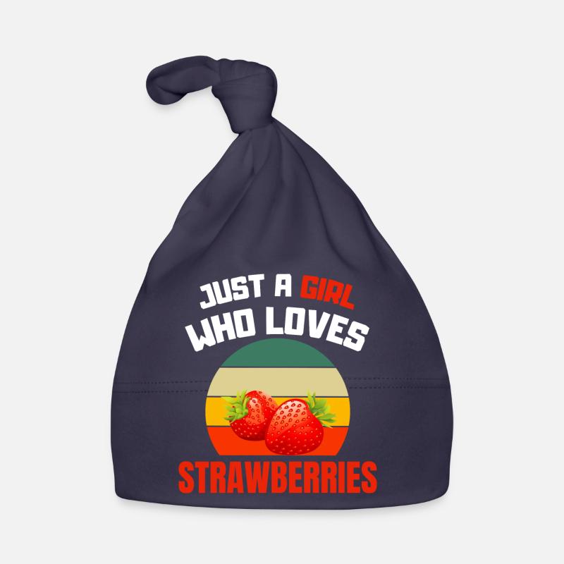 Sommer Frucht Mädchen Geschenk Retro Erdbeere Baby Bio-Mütze