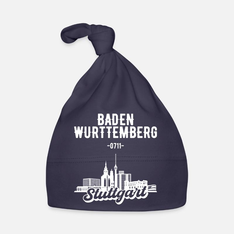 Stuttgart Baden Württemberg Skyline Geschenk Baby Bio-Mütze