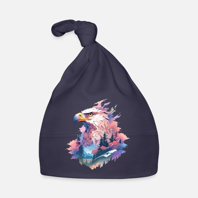 Eagle Head Nature Wilderness Forest Trees Mountains Organic Baby Cap