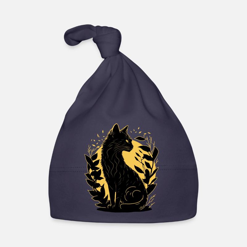 Cat silhouette Organic Baby Cap