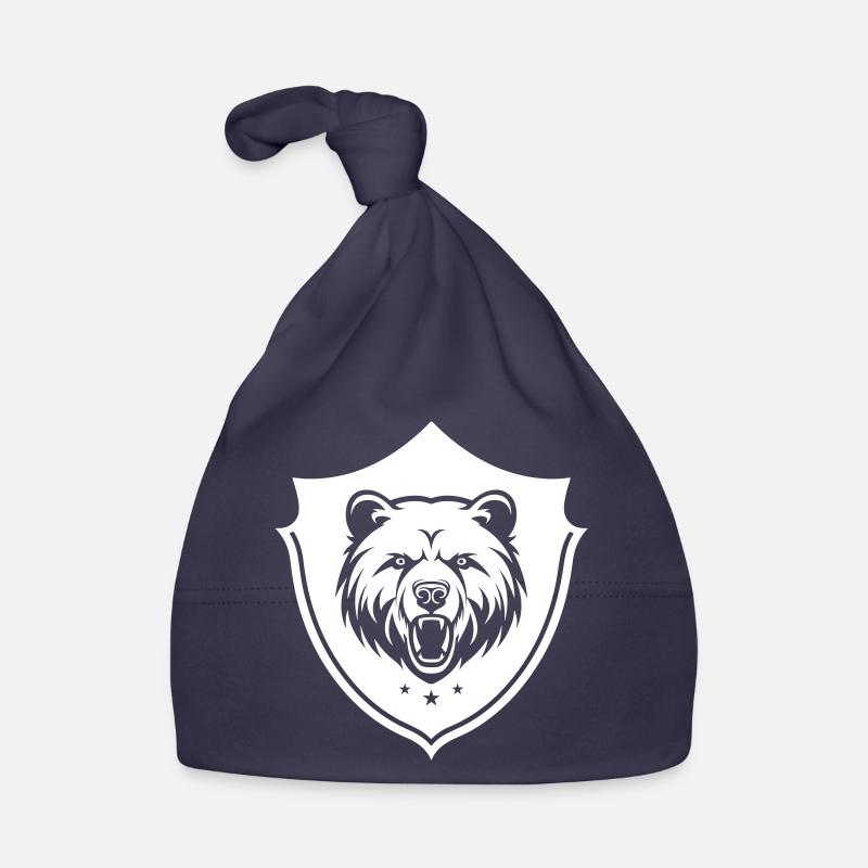 Grizzly Bear Shield Organic Baby Cap