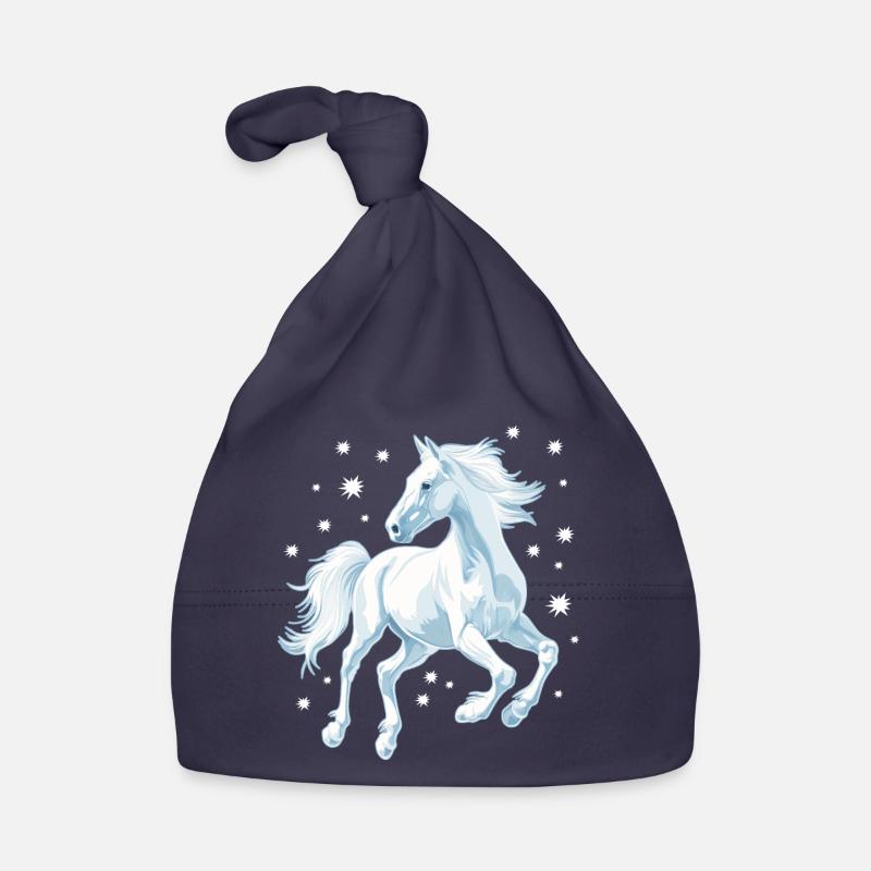 Cheval avec des étoiles Bonnet bio Bébé