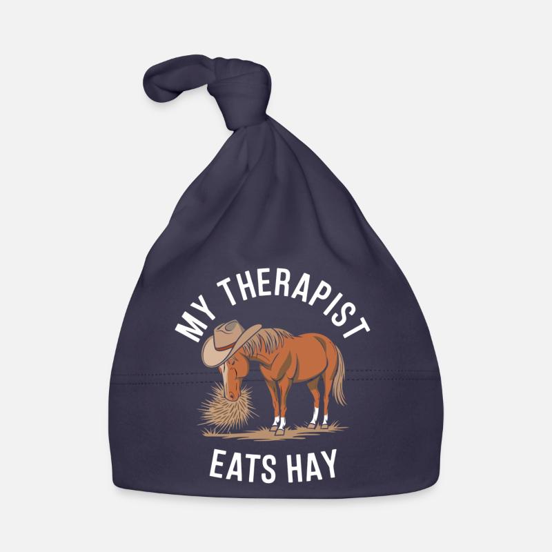 My Therapist Eats Hay Organic Baby Cap