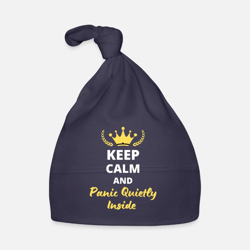 Keep Calm and Panic in Silence Organic Baby Cap