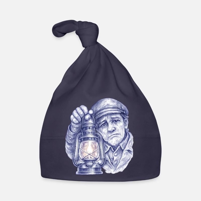 Senior man with lantern Organic Baby Cap