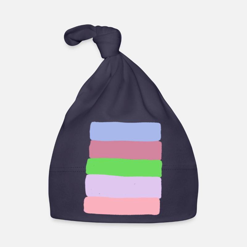 Pastellstreifen-Stack Baby Bio-Mütze