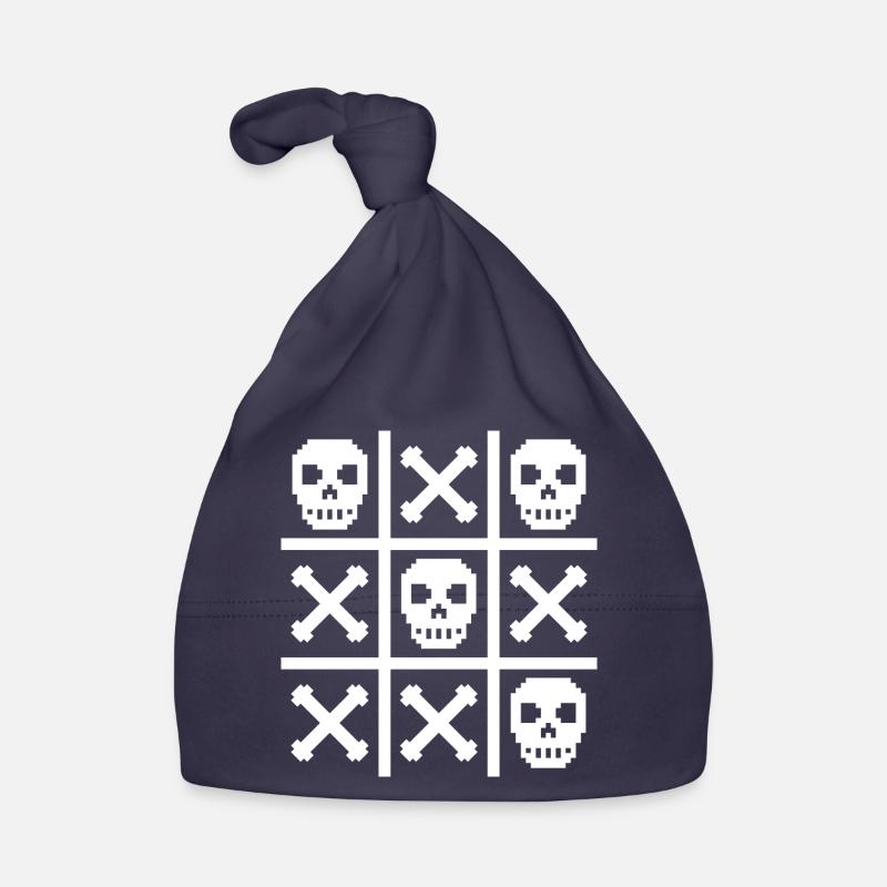 Pixel Skull and Bones Zero & Crosses Bonnet bio Bébé