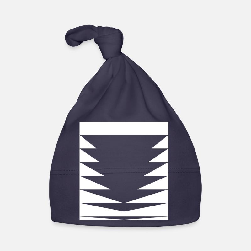 black triangles pattern Organic Baby Cap
