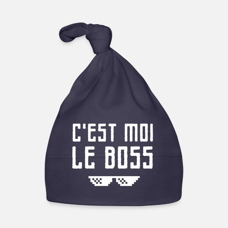 C'est moi le boss - Bonnet bio Bébé - marine