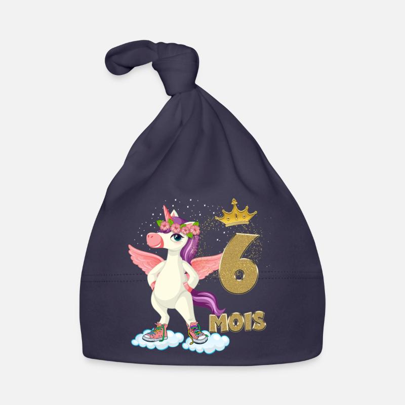 Licorne Anniversaire Bébé 6 mois Bonnet bio Bébé