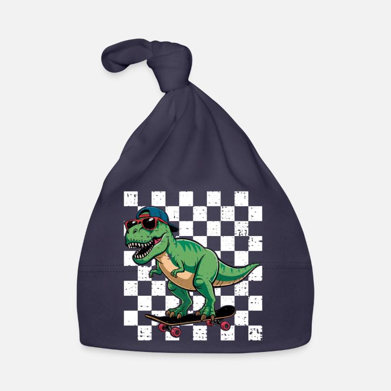 Dinosaur Trex Skateboarding Cool T-rex Organic Baby Cap