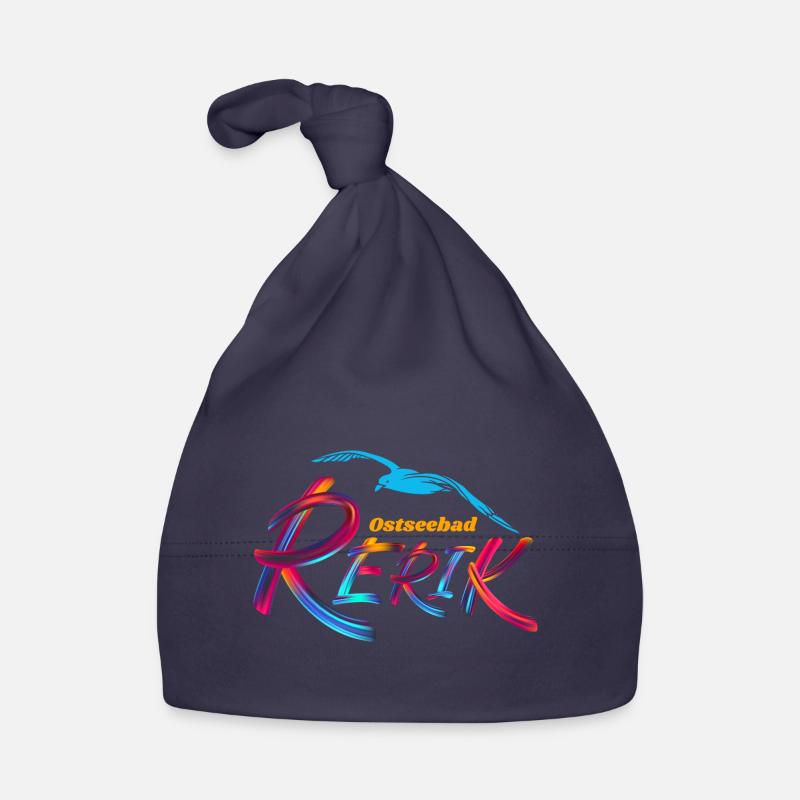 Rerik Ostseebad Möwe - Baby Bio-Mütze - Navy