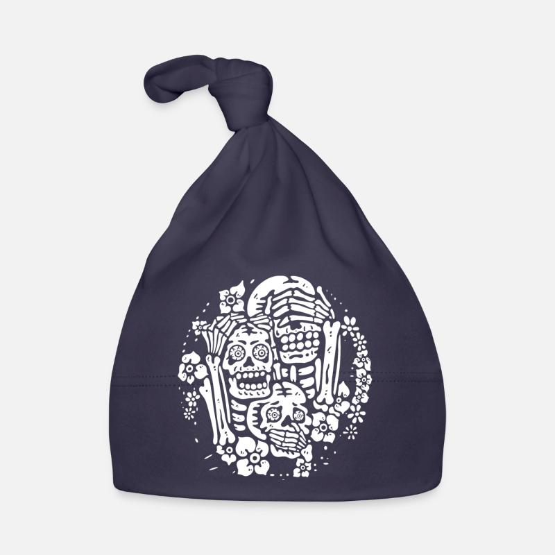 Three Wise Men - Human Skeletons with Flowers Organic Baby Cap