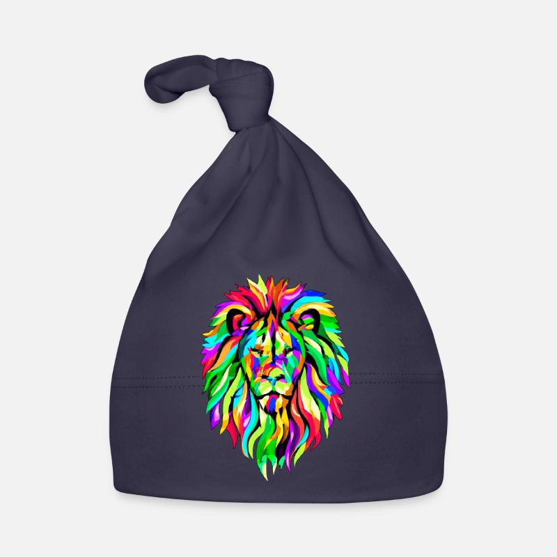 Regenbogen Löwe Baby Bio-Mütze